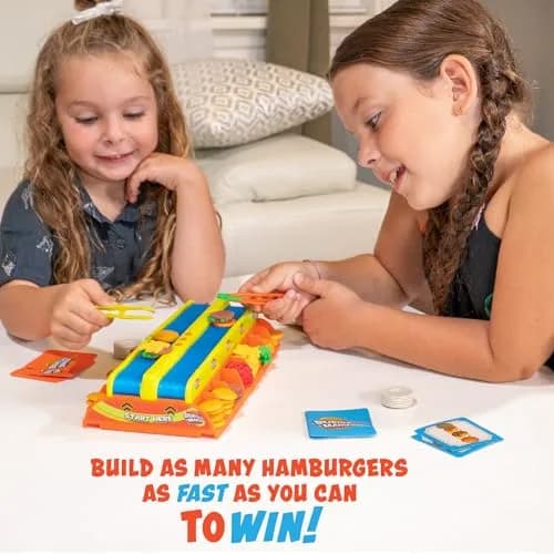 Fotorama Burger Mania Fast-Paced Conveyor Belt Building Game for Kids Ages 6 & Up | Improves Fine Motor Skills thumbnail 2