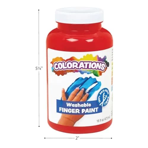 Colorations Washable Finger Paints, Brown, 16 fl oz | Non-Toxic, Paraben-Free, Made in USA thumbnail 7
