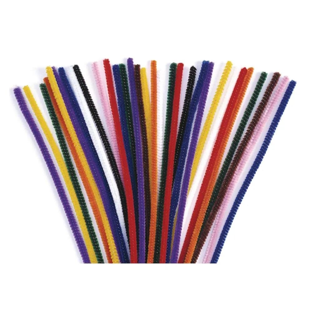 Colorations Pipe Cleaners Assorted Colors Pack of 100 | 12" Fuzzy Craft Supplies for Kids & Classrooms