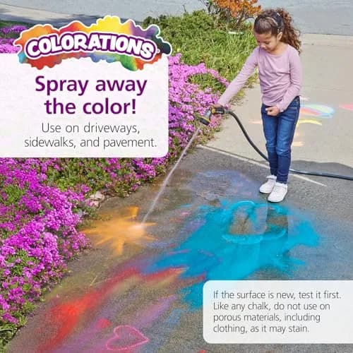 Colorations Jumbo Washable Sidewalk Chalk Set, 20 Pieces, 8 Assorted Colors | Non-Toxic, AP Certified, ASTM-D4236 thumbnail 5