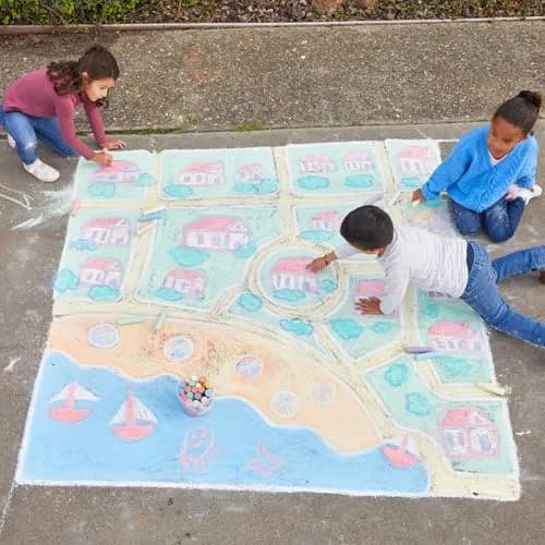 Colorations Jumbo Washable Sidewalk Chalk Set, 20 Pieces, 8 Assorted Colors | Non-Toxic, AP Certified, ASTM-D4236 thumbnail 8