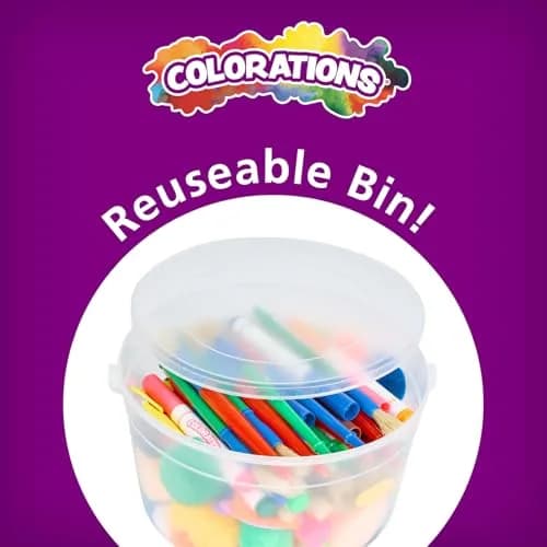 Colorations Sidewalk Chalk Jumbo Bulk Set with Patterns, 50 Pieces - Assorted Colors thumbnail 9