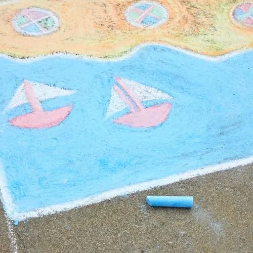 Colorations Sidewalk Chalk Jumbo Bulk Set with Patterns, 50 Pieces - Assorted Colors thumbnail 3