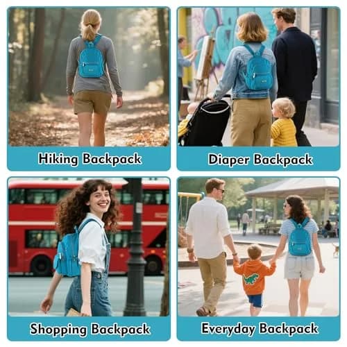 AOTIAN Mini Backpack for Women, Lightweight Nylon Small Daypack | Compact & Durable thumbnail 2