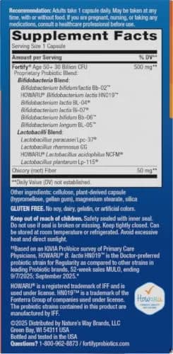 Nature's Way Fortify 30 Billion Daily Pre+Probiotic for Adults 50+ | Supports Digestive & Immune Health thumbnail 9