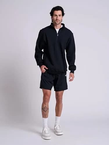 Russell Athletic Dri-Power Fleece 1/4 Zip Cadet Black Medium | Moisture-Wicking, Relaxed Fit, US Imported thumbnail 2