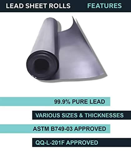 Phillips Safety Lead Sheet 1/32 x 12 x 12 inches | Pure, ASTM & QQ-L-201f Compliant, Acoustic & Radiation Shielding thumbnail 3