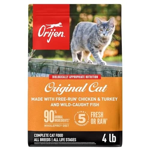 ORIJEN Grain Free WHOLEPREY Dry Cat Food 4lb | High Protein, Raw Flavor, Supports Digestion & Coat thumbnail 1