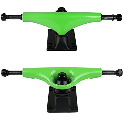 Havoc Skateboard Trucks, Green | Aluminum Alloy, 5.25 inch Hanger, 8.25 inch Axle, for 7.8-8.4 inch Boards thumbnail 1
