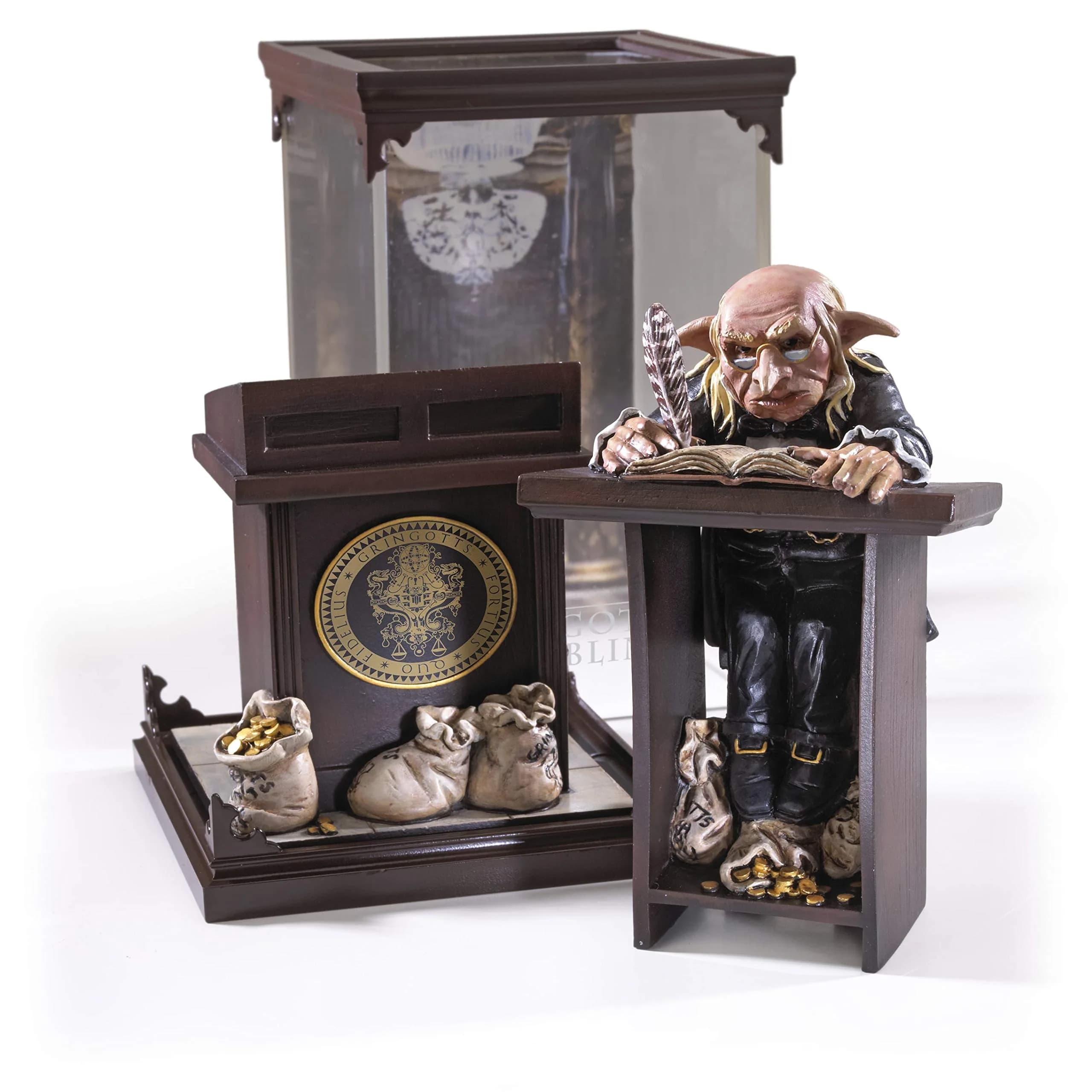 The Noble Collection Harry Potter Magical Creatures No.10 Gringotts Goblin 17.78cm (7in) Display Case | Officially Authorized Warner Brothers Collectible - main product image