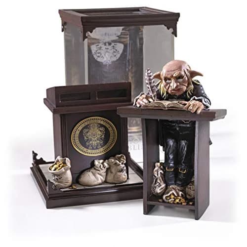The Noble Collection Harry Potter Magical Creatures No.10 Gringotts Goblin 17.78cm (7in) Display Case | Officially Authorized Warner Brothers Collectible thumbnail 1