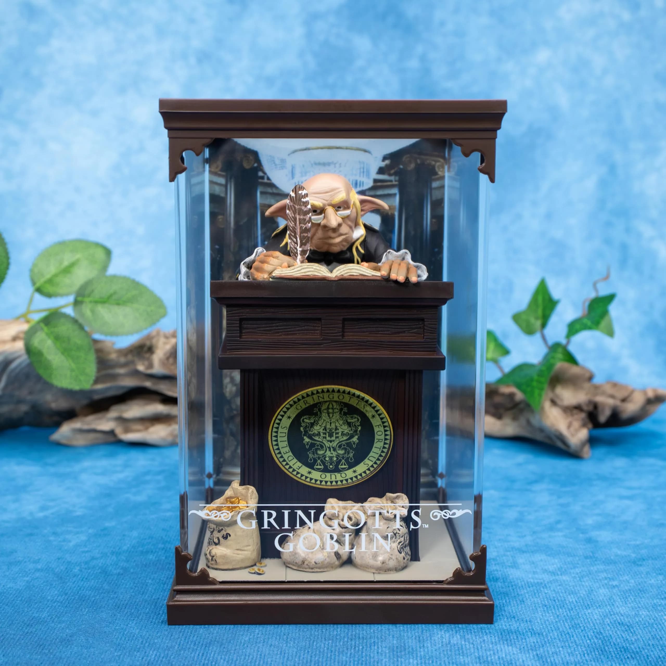 The Noble Collection Harry Potter Magical Creatures No.10 Gringotts Goblin 17.78cm (7in) Display Case | Officially Authorized Warner Brothers Collectible - view 2