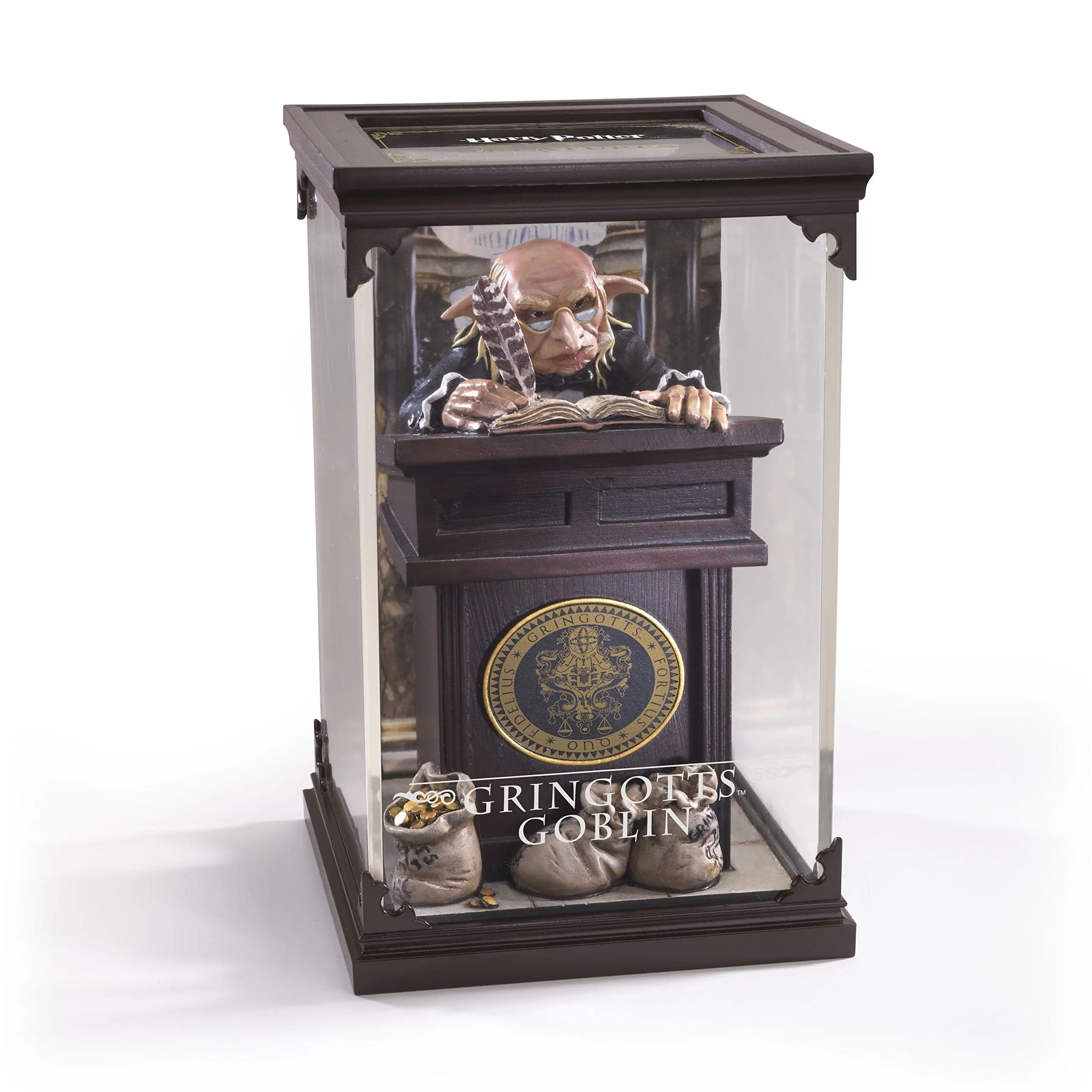 The Noble Collection Harry Potter Magical Creatures No.10 Gringotts Goblin 17.78cm (7in) Display Case | Officially Authorized Warner Brothers Collectible - view 4