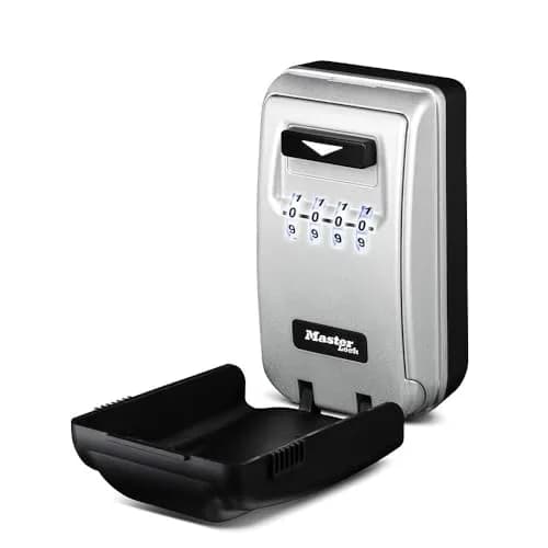 Master Lock 5425D Set Your Own Combination Wall Mount Lock Box with Light Up Dials, 6 Key Capacity, Black | Durable Metal Body & Easy Visibility thumbnail 1