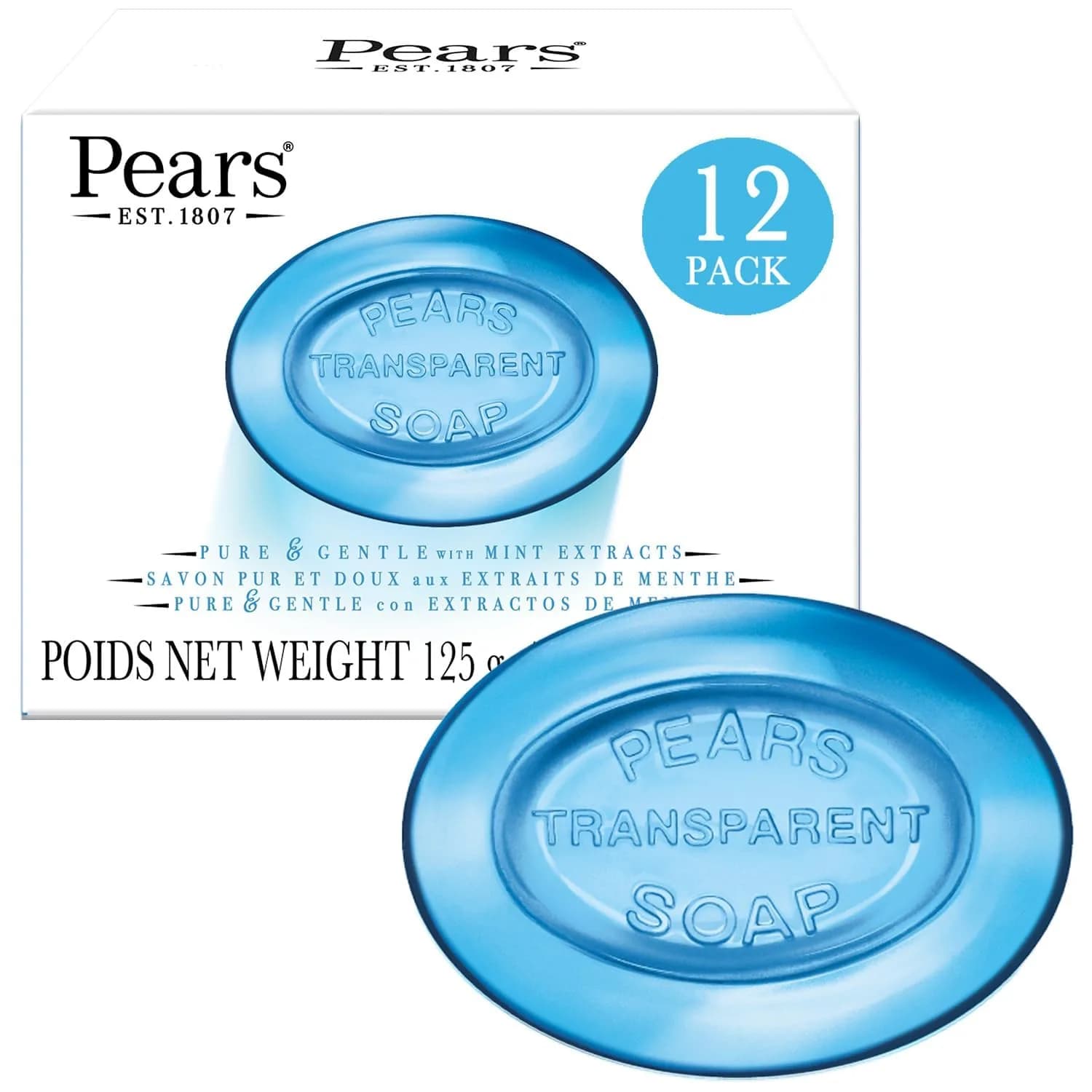 Pears Glycerin Soap, Blue 4.4 Oz | Moisturizing & Refreshing for All Skin Types — tan
