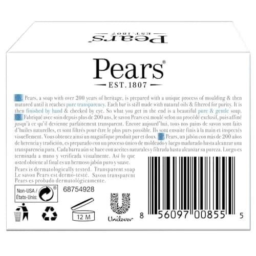 Pears Glycerin Soap, Blue 4.4 Oz | Moisturizing & Refreshing for All Skin Types thumbnail 2