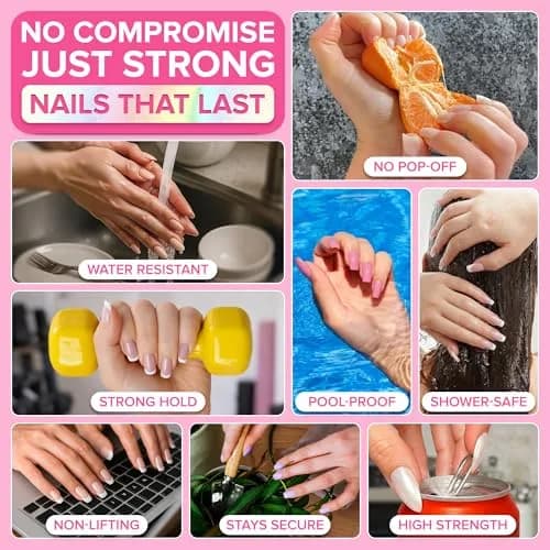 NYK1 NailBond Super Strong Nail Glue for Press On Nails, Nail Tips & Acrylics | 8ml (0.27 Fl Oz) thumbnail 7