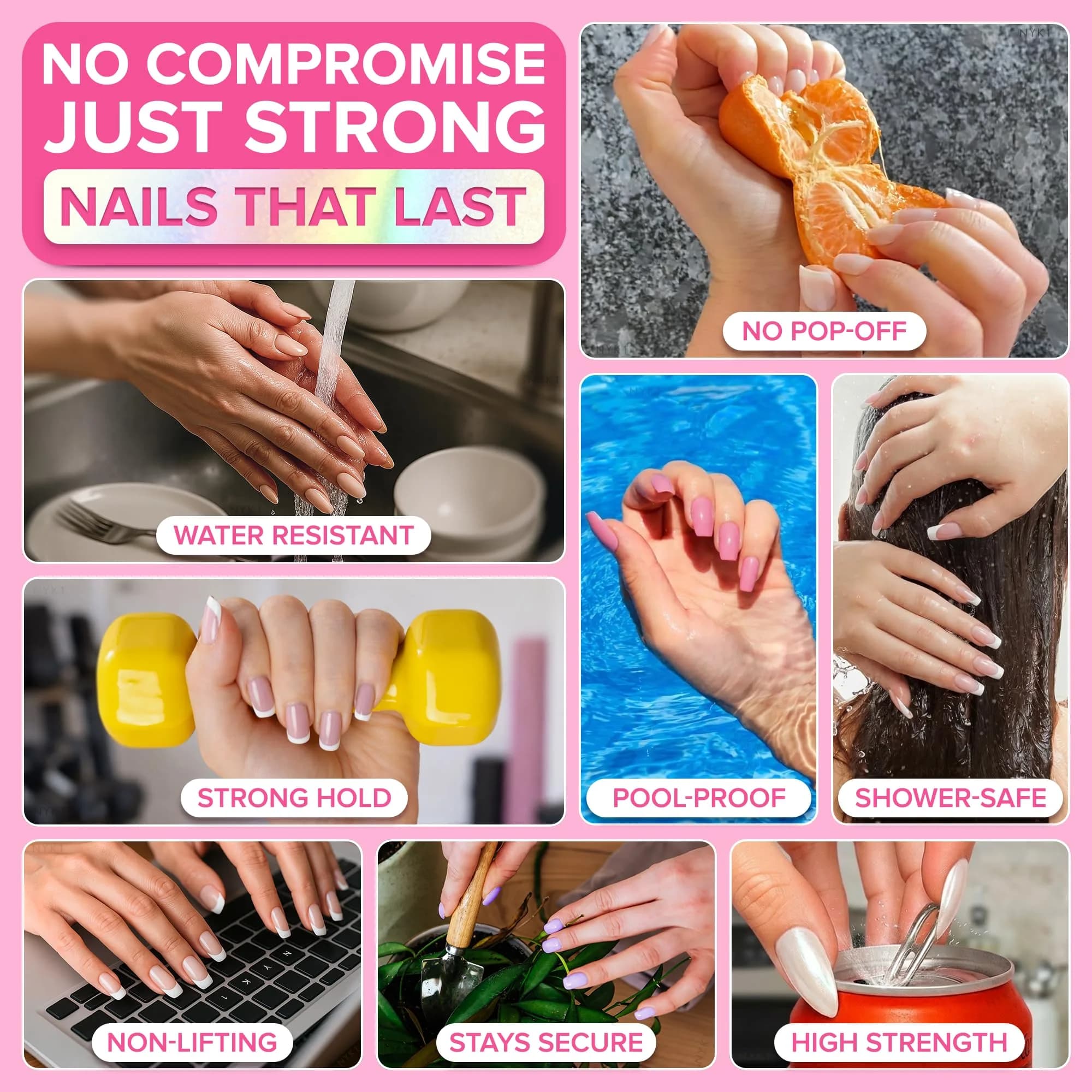 NYK1 NailBond Super Strong Nail Glue for Press On Nails, Nail Tips & Acrylics | 8ml (0.27 Fl Oz) - view 7