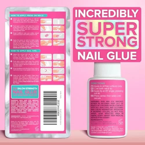 NYK1 NailBond Super Strong Nail Glue for Press On Nails, Nail Tips & Acrylics | 8ml (0.27 Fl Oz) thumbnail 8