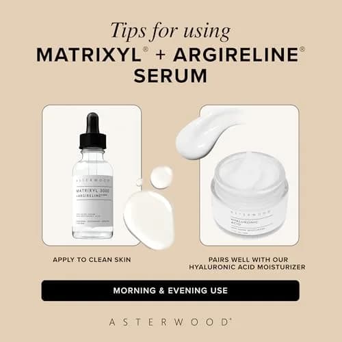 Asterwood Matrixyl 3000 & Argireline Peptide Serum with Hyaluronic Acid | Anti-Aging, 8 Fl Oz thumbnail 7