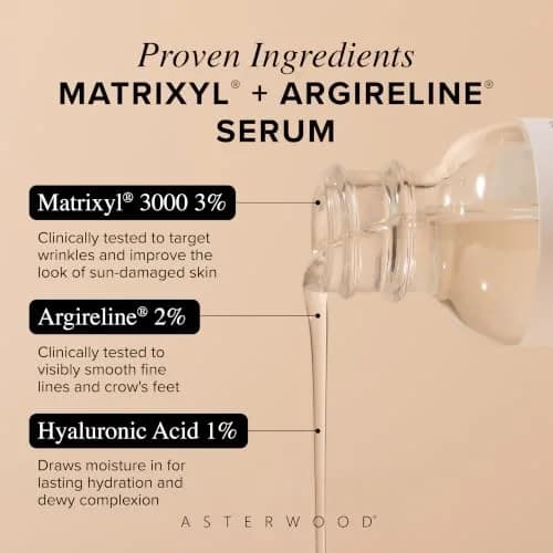 Asterwood Matrixyl 3000 & Argireline Peptide Serum with Hyaluronic Acid | Anti-Aging, 8 Fl Oz thumbnail 3