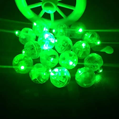 Neo LOONS Green Round LED Balloon Lights 100 Count | 24+ Hour Standby, 1.7cm Diameter thumbnail 3