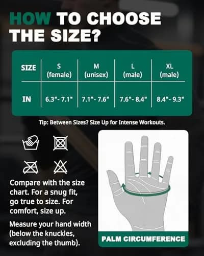 Trideer Workout Gloves with Wrist Wrap Support | Full Palm & Wrist Stability for Men thumbnail 6