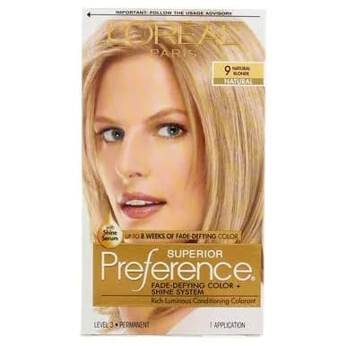 L'Oreal Superior Preference - 9 Natural Blonde (Natural) 4 Pack | Long Lasting Permanent Hair Color thumbnail 5