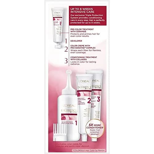 L'Oreal Excellence Creme Triple Protection Hair Color Light Reddish Brown 6RB | Permanent, Deep Nourishment, 6 Pack thumbnail 8