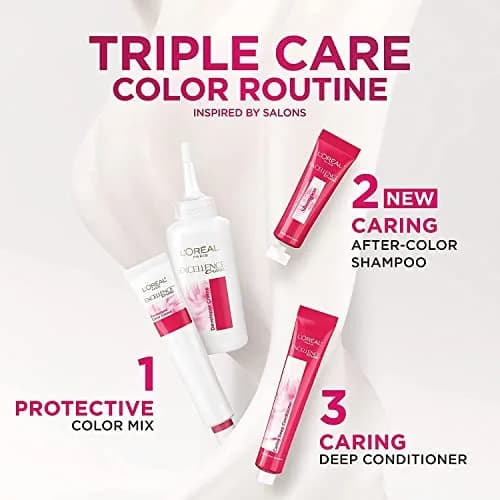 L'Oreal Excellence Creme Triple Protection Hair Color Light Reddish Brown 6RB | Permanent, Deep Nourishment, 6 Pack thumbnail 2