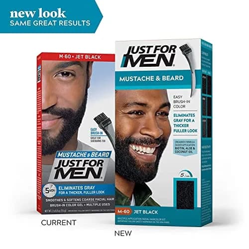 Just for Men Color Gel Mustache, Beard & Sideburns 115 Jet Black | Natural Jet-Black Facial Hair Color thumbnail 5