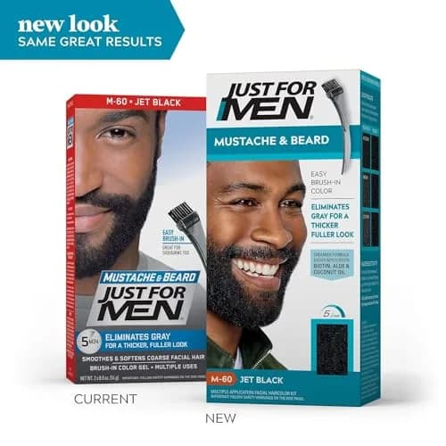 Just for Men Color Gel Mustache, Beard & Sideburns 115 Jet Black | Permanent Hair Color for Men thumbnail 7