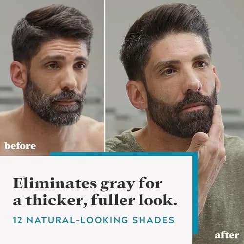 Just for Men Color Gel Mustache, Beard & Sideburns 115 Jet Black | Permanent Hair Color for Men thumbnail 3