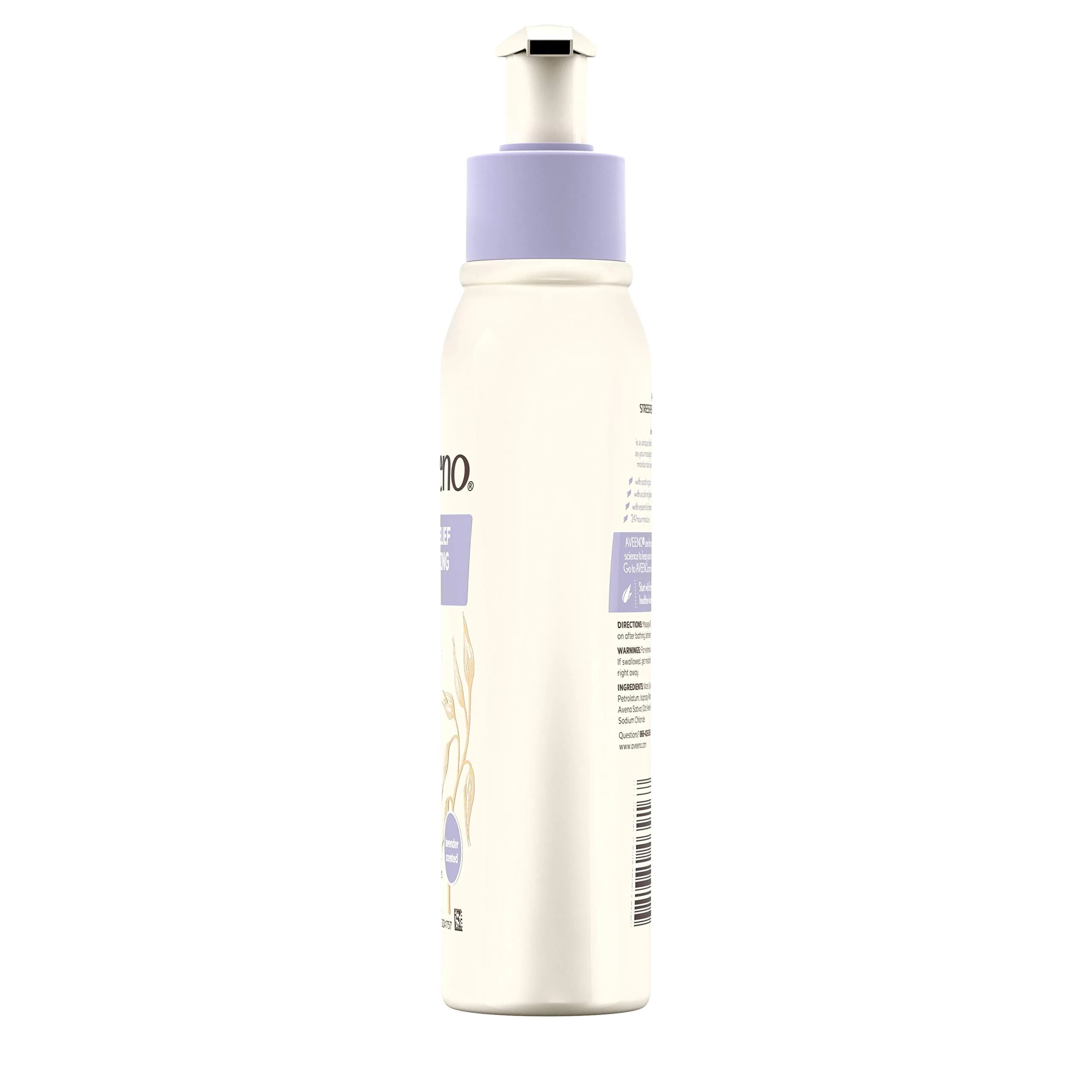 Aveeno Stress Relief Moisturizing Body Lotion 12 fl oz (354 mL) Pack of 4 | Calming Lavender & Chamomile Formula - view 5