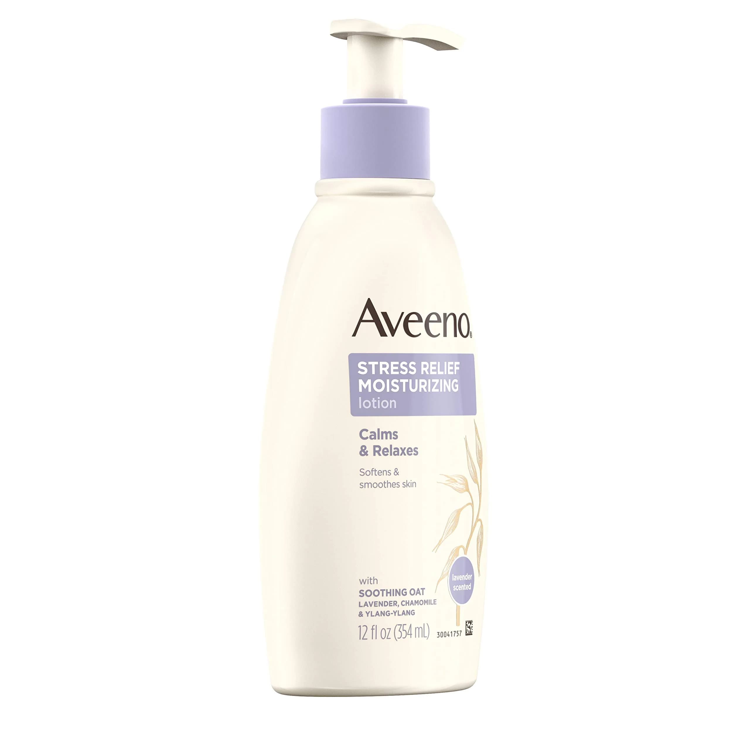 Aveeno Stress Relief Moisturizing Lotion, Lavender Scent, 12 Fl Oz (Pack of 4) - Soothing Hydration - view 3