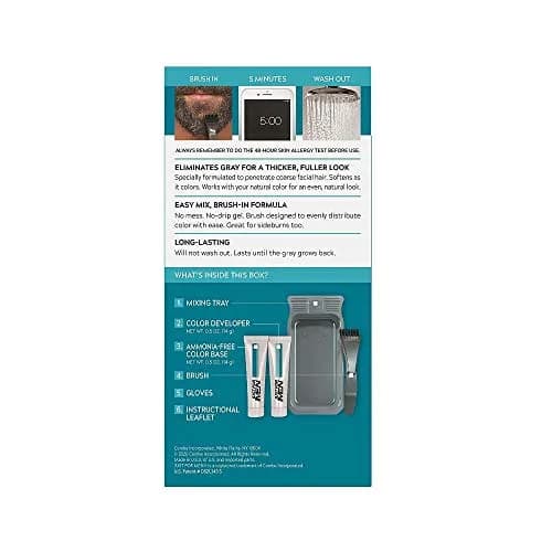 Just for Men Hair Color Gel Mustache & Beard M-35 Medium Brown 1 ea (Pack of 7) | Fast 5-min Application, Enriched with Keratin & Aloe thumbnail 2
