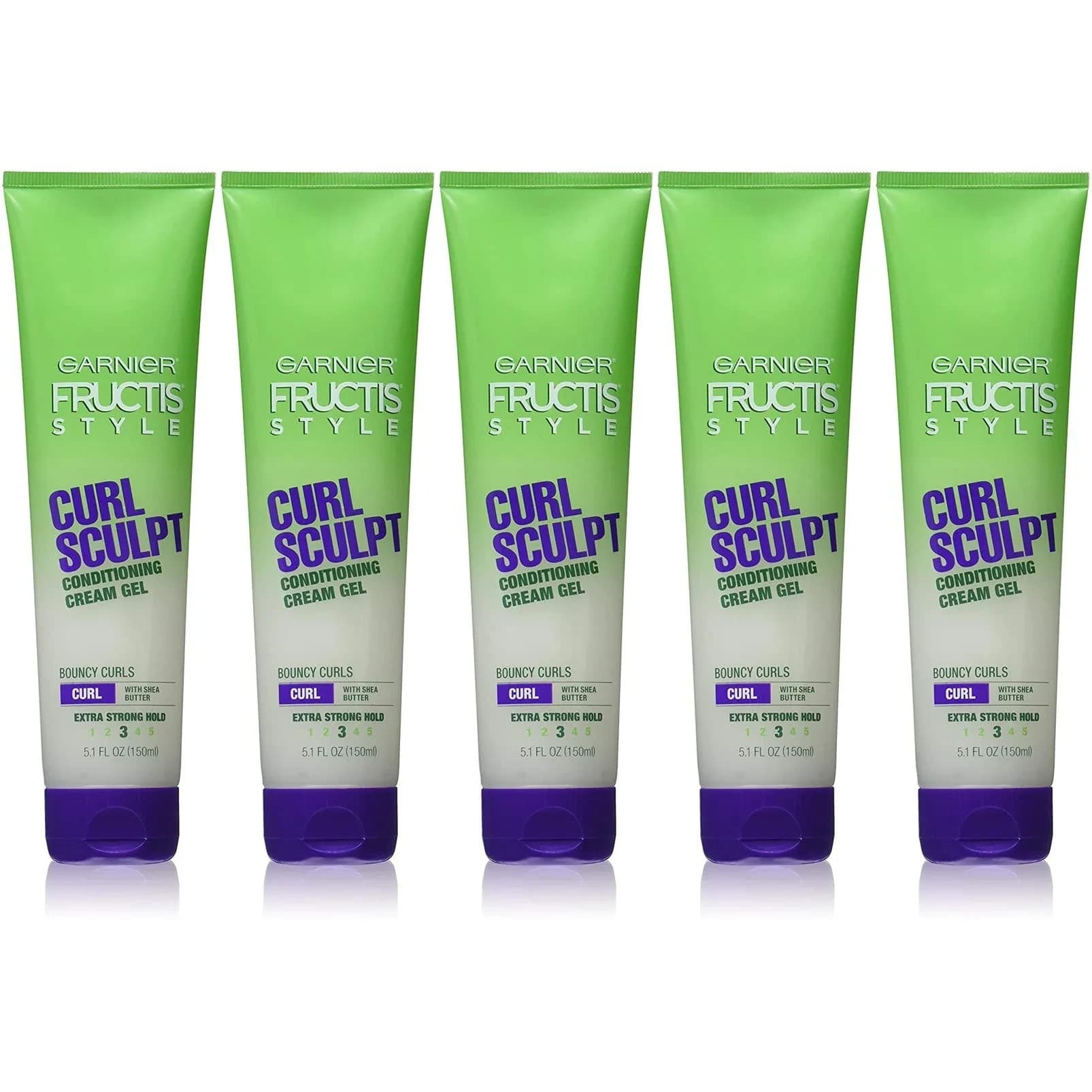 Garnier Fructis Style Curl Sculpt Conditioning Cream Gel 150ml (5 Fl Oz) | Strong Hold for Curly Hair — 5 Fl Oz