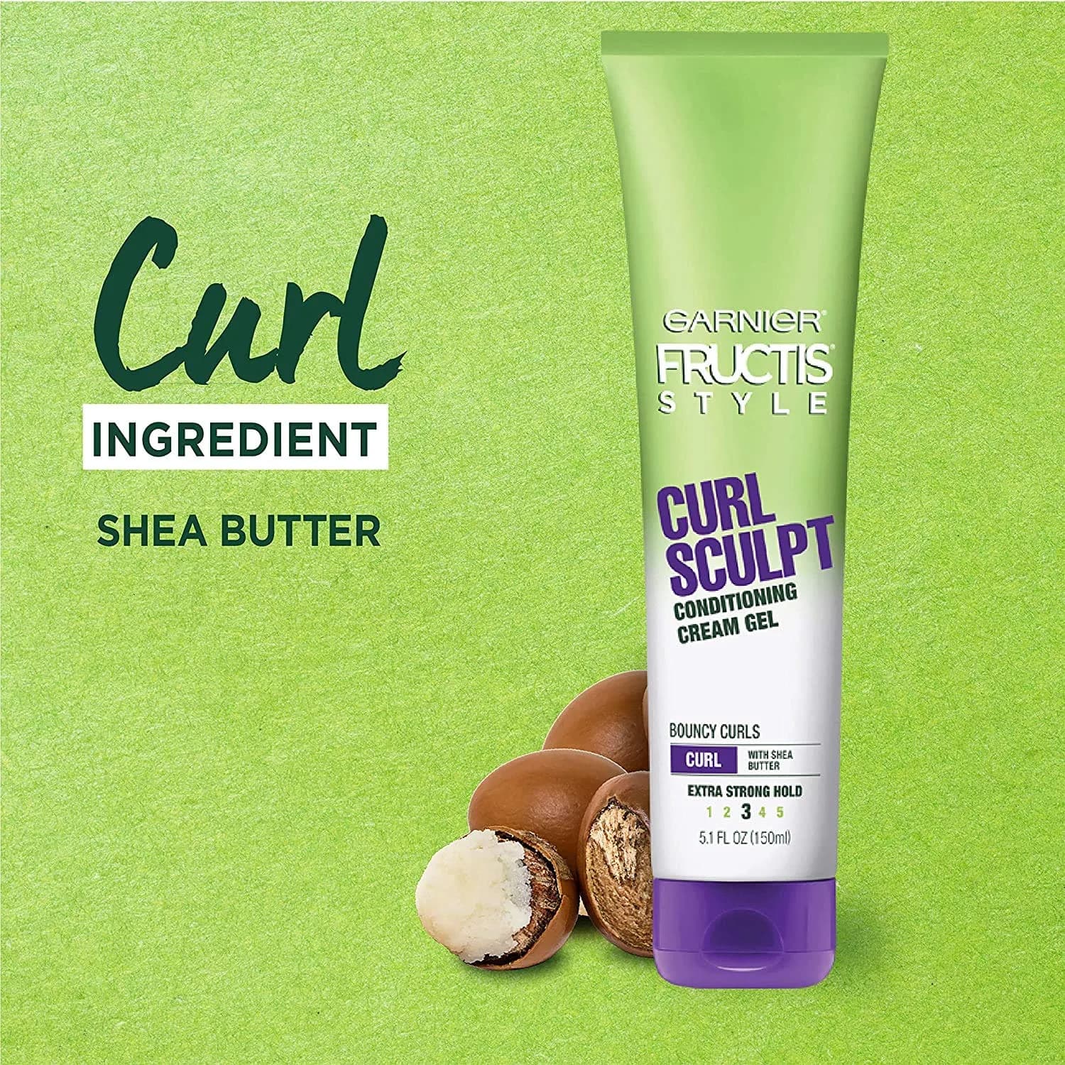 Garnier Fructis Style Curl Sculpt Conditioning Cream Gel 150ml (5 Fl Oz) | Strong Hold for Curly Hair - view 7