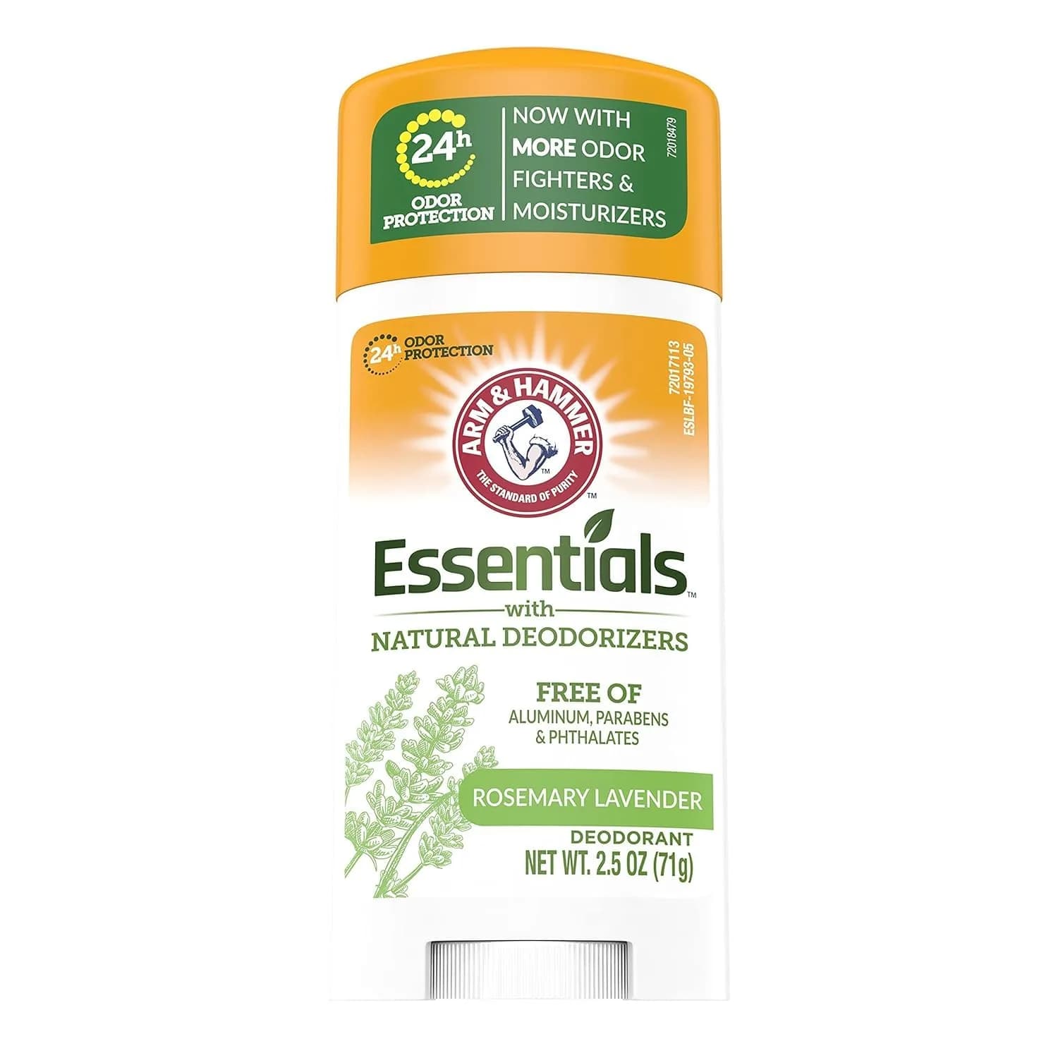 ARM & HAMMER Essentials Natural Deodorant Fresh 2.5 oz (Pack of 10) | Aluminum-Free Odor Protection - main product image