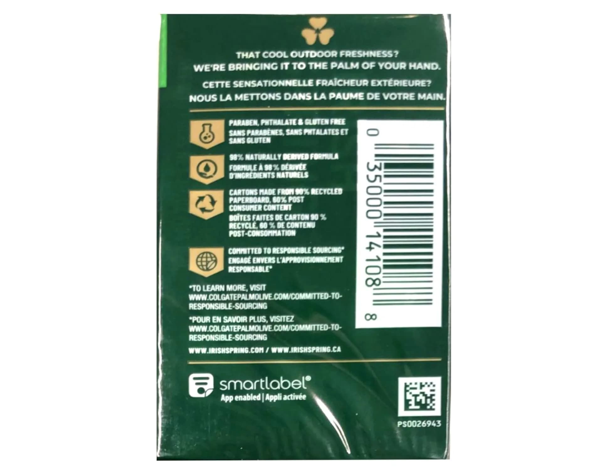 Irish Spring Deodorant Bar Soap, Original, 90 oz (2.55 kg) | Classic Scent for Deep Cleansing - view 2