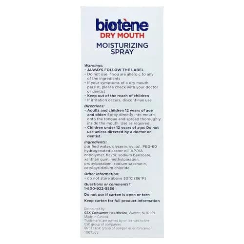 biotène Moisturizing Mint Mouth Spray 18 fl oz (216 ml) | Dentist Recommended for Dry Mouth Relief thumbnail 7