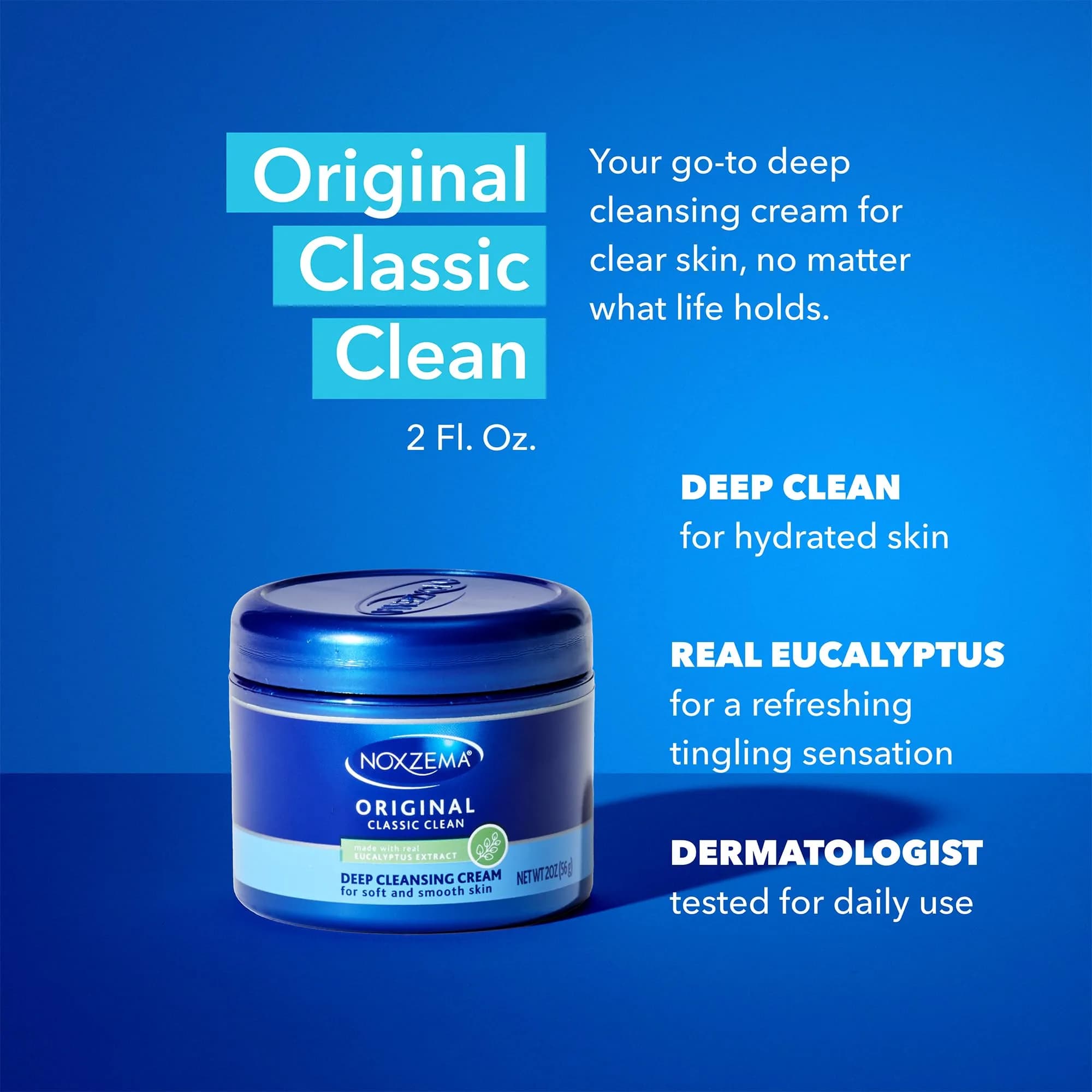 Noxzema Original Deep Cleansing Cream 2 oz (Pack of 4) | Dermatologist Tested for All Skin Types - view 3