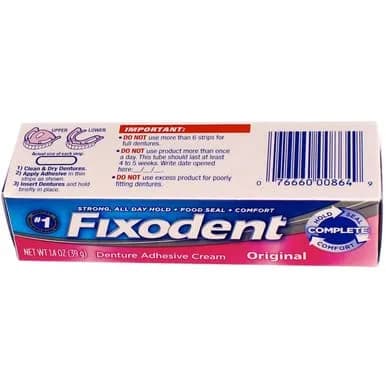 Fixodent Denture Adhesive Cream Original 1.40 oz (Pack of 2) | Dependable hold for daily denture wear thumbnail 6