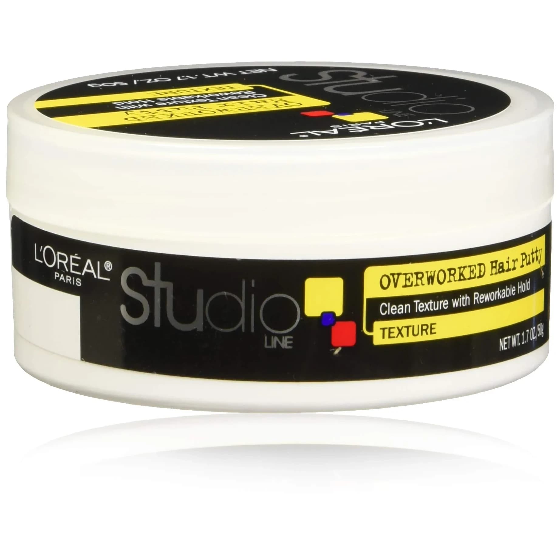 L'Oreal Paris Studio Line Overworked Hair Putty 50ml (1.7 oz) | Natural Texture & Reworkable Hold — 1.