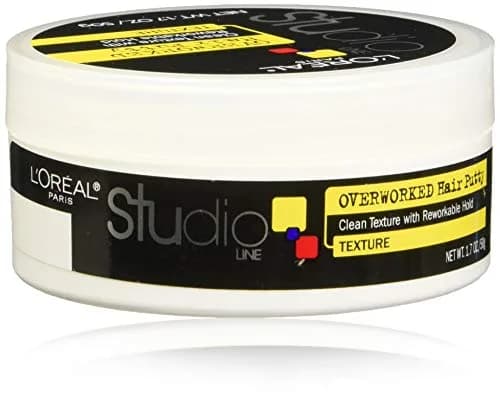 L'Oreal Paris Studio Line Overworked Hair Putty 1.7 oz (Pack of 4) | Flexible Hold & Matte Finish thumbnail 1