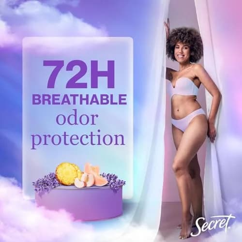 Secret Fresh Antiperspirant Deodorant for Women, 72hr Breathable Sweat & Odor Protection, Instant Freshness & Gentle, PH Balancing Minerals, Clear Gel, Lavender, 2.6 oz (Pack of 11) thumbnail 6