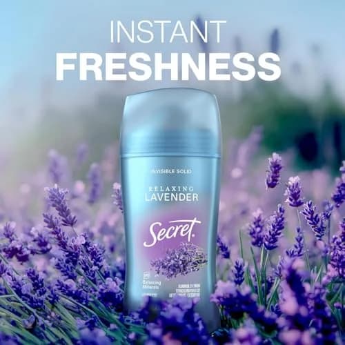 Secret Fresh Antiperspirant Deodorant for Women, 72hr Breathable Sweat & Odor Protection, Instant Freshness & Gentle, PH Balancing Minerals, Clear Gel, Lavender, 2.6 oz (Pack of 11) thumbnail 2