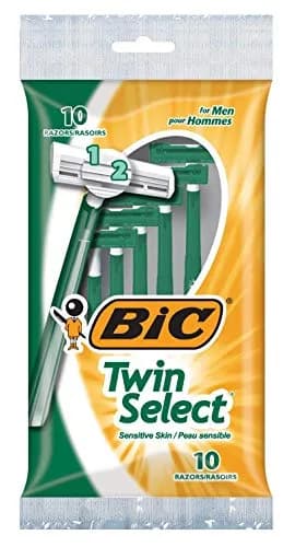 BIC Mens Twin Select Sensitive Disposable Razor 20 Count | Close & Comfortable Shave for Men thumbnail 1