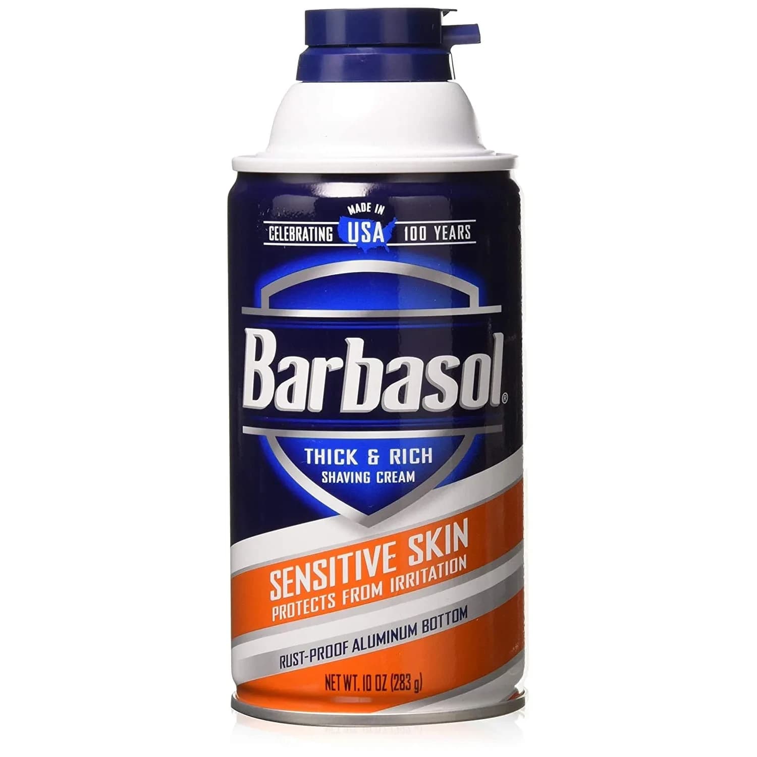 Barbasol Thick & Rich Shaving Cream for Sensitive Skin 296ml (10 oz) | Gentle Care Pack of 11 - main product image
