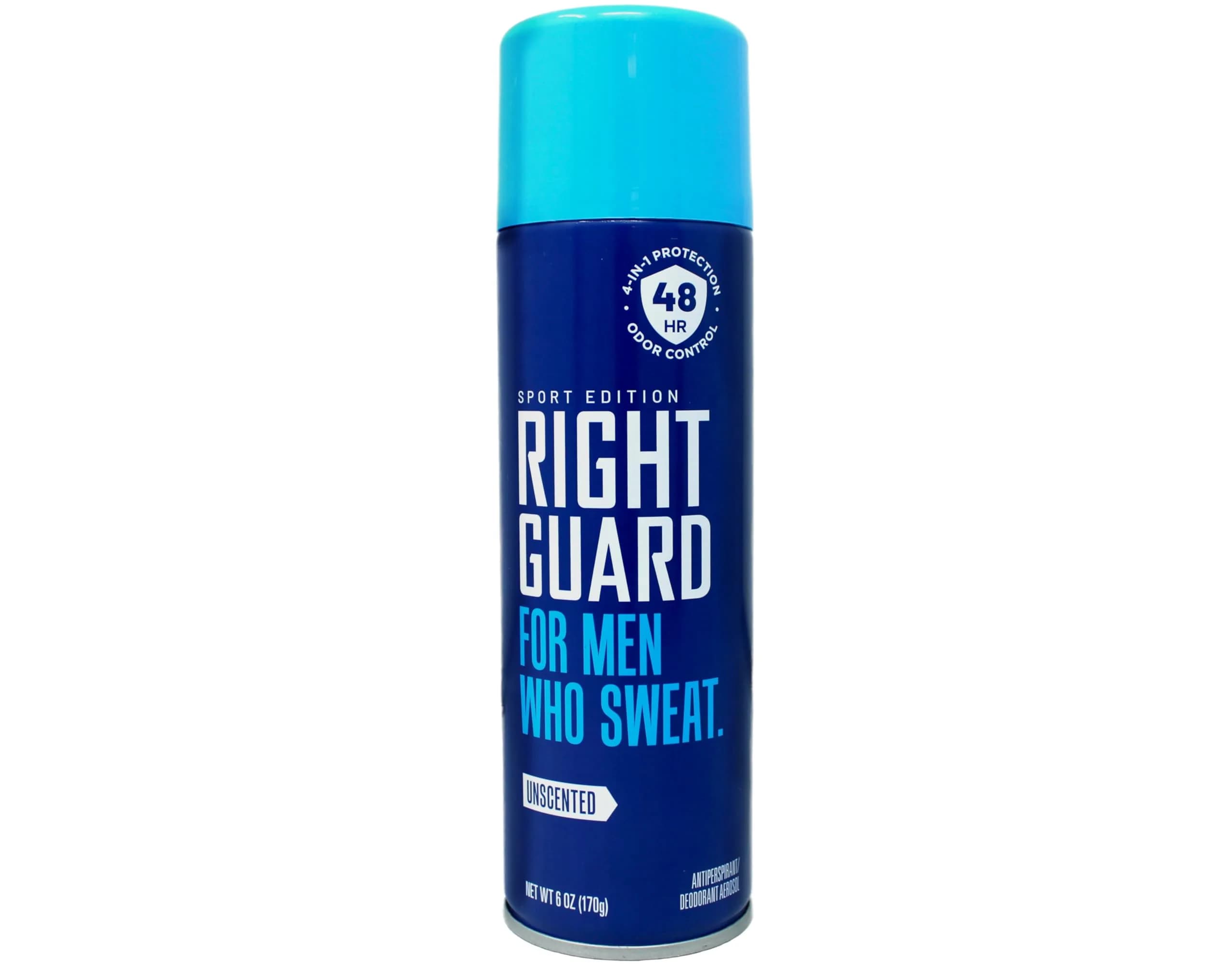 Right Guard Sport Unscented Antiperspirant Deodorant Spray 169ml (6 oz) | 24-Hour Sweat & Odor Protection — 6 Ounce